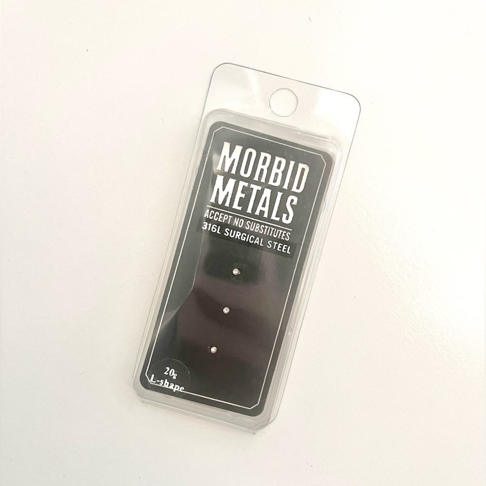 🆕 Morbid Metals Silver 316L Surgical Steel Nose Studs